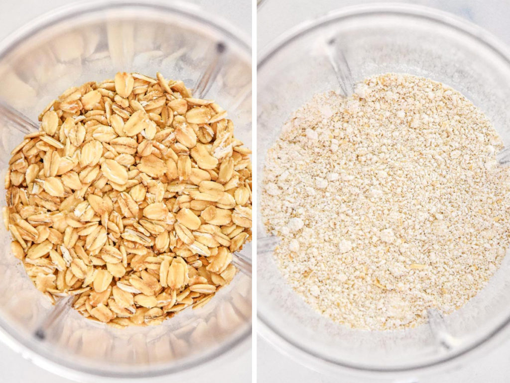 oat flour made from rolled oats.